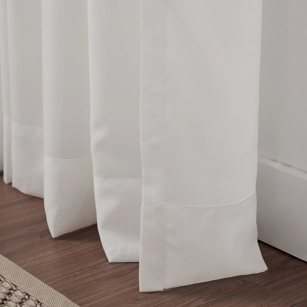 Justin White Sheer Curtain Pinch Pleat