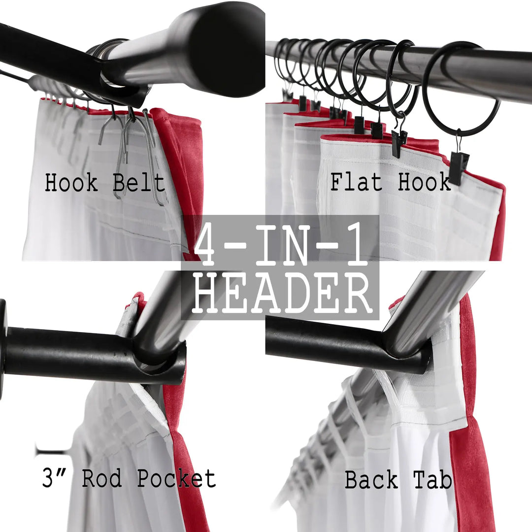 Leon Velvet Curtain 4-In-1