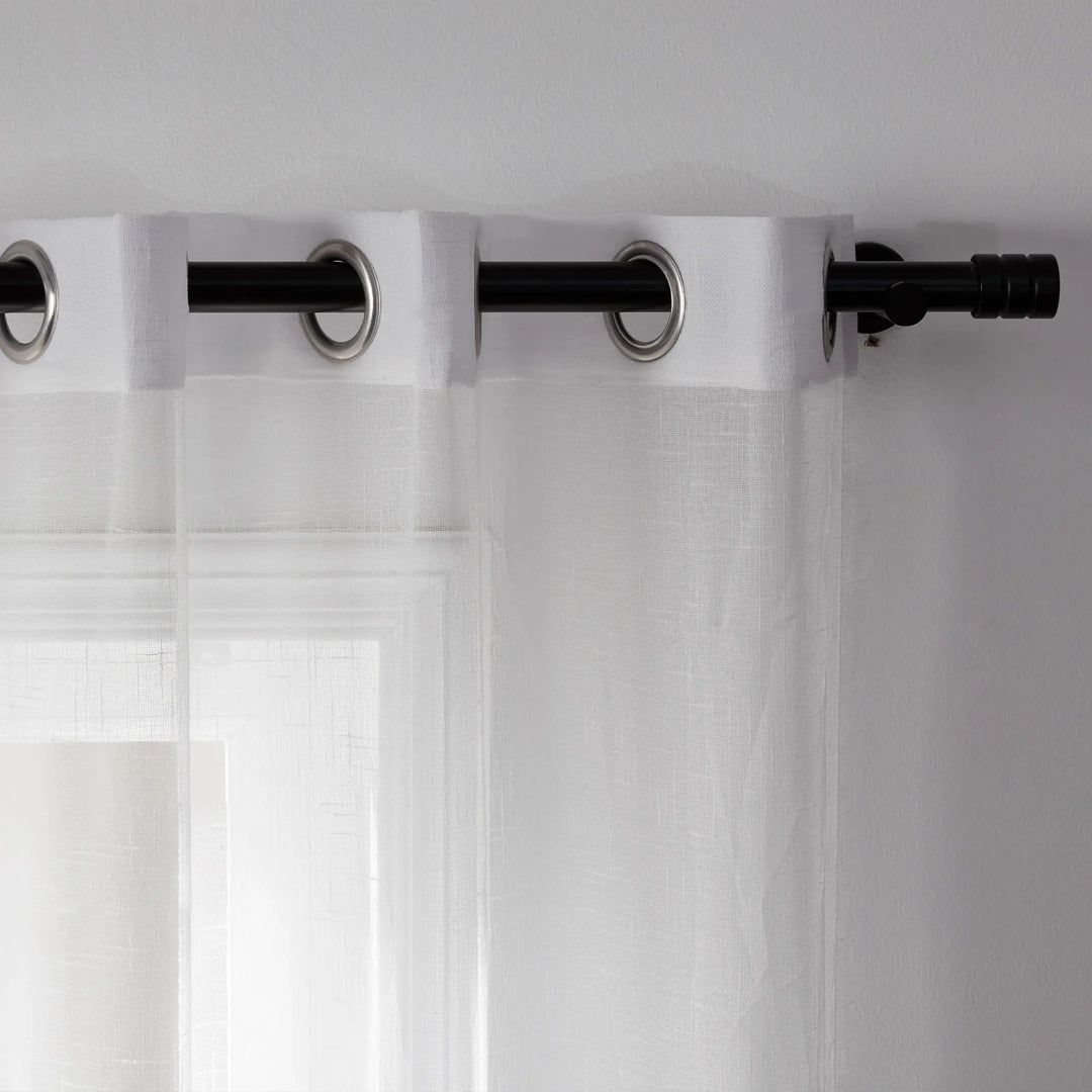 Sabina Linen Sheer Curtain Grommet