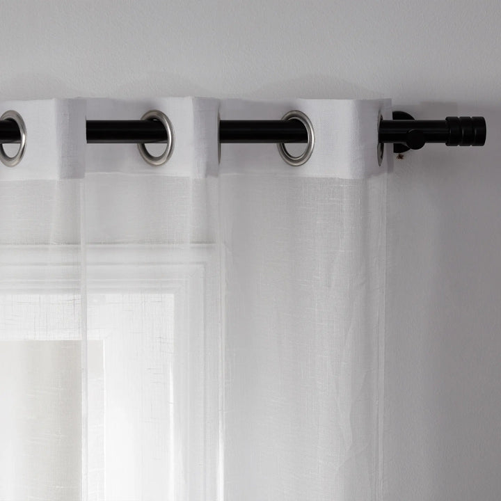 Sabina Linen Sheer Curtain Grommet