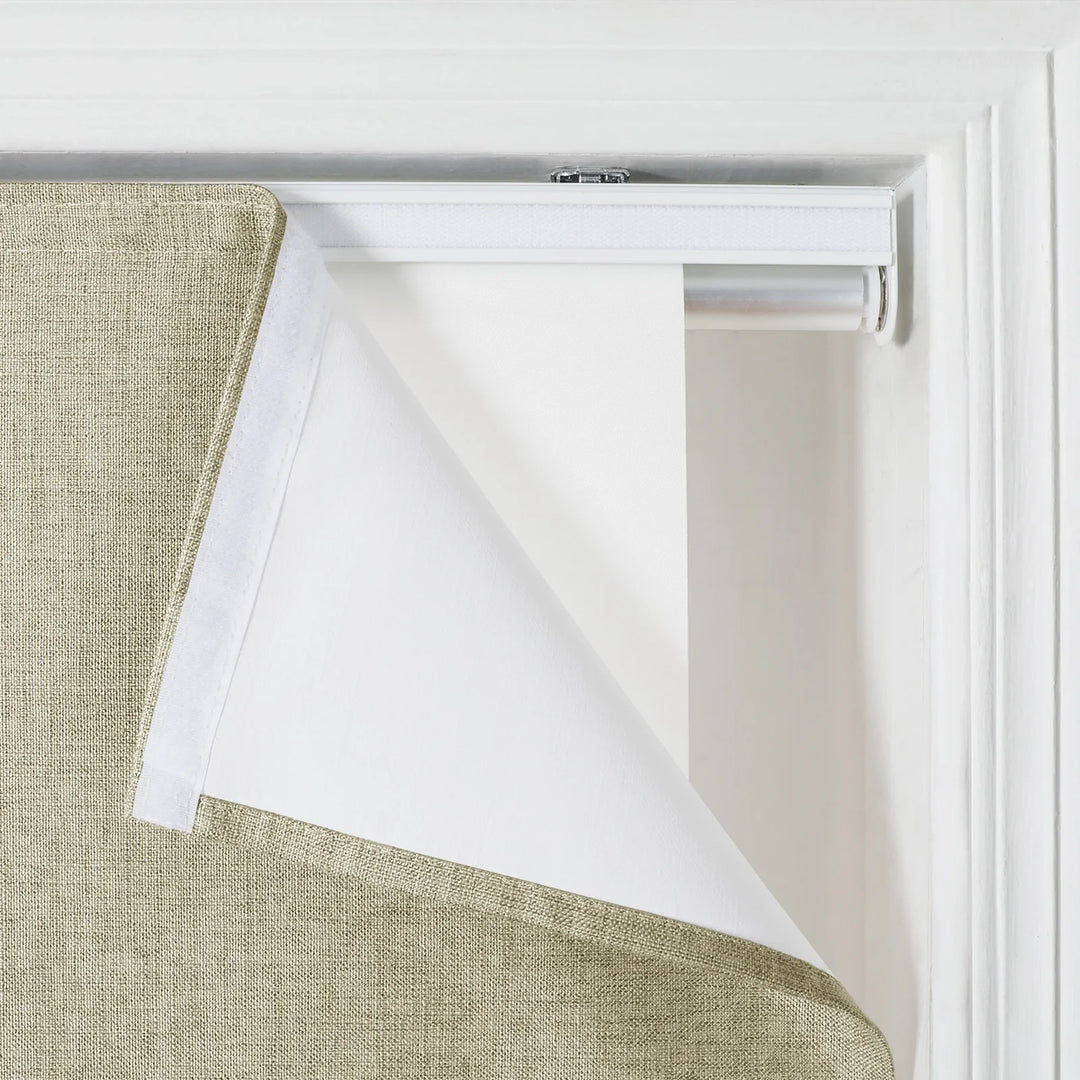 Nash Polyester Linen Blackout Roman Shade Cordless