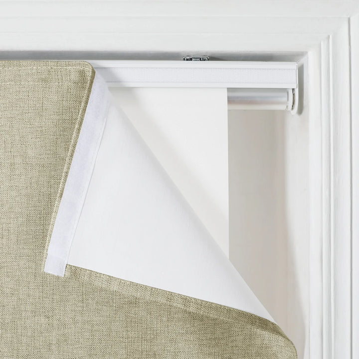 Nash Polyester Linen Blackout Roman Shade Cordless