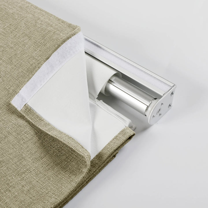 Nash Polyester Linen Blackout Roman Shade Cordless