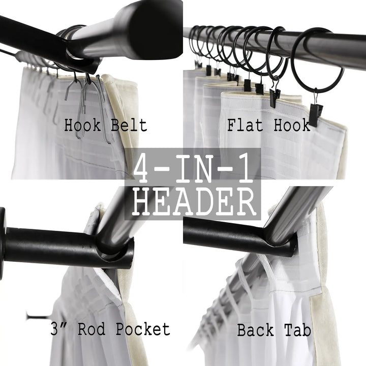 Leon Velvet Curtain 4-In-1