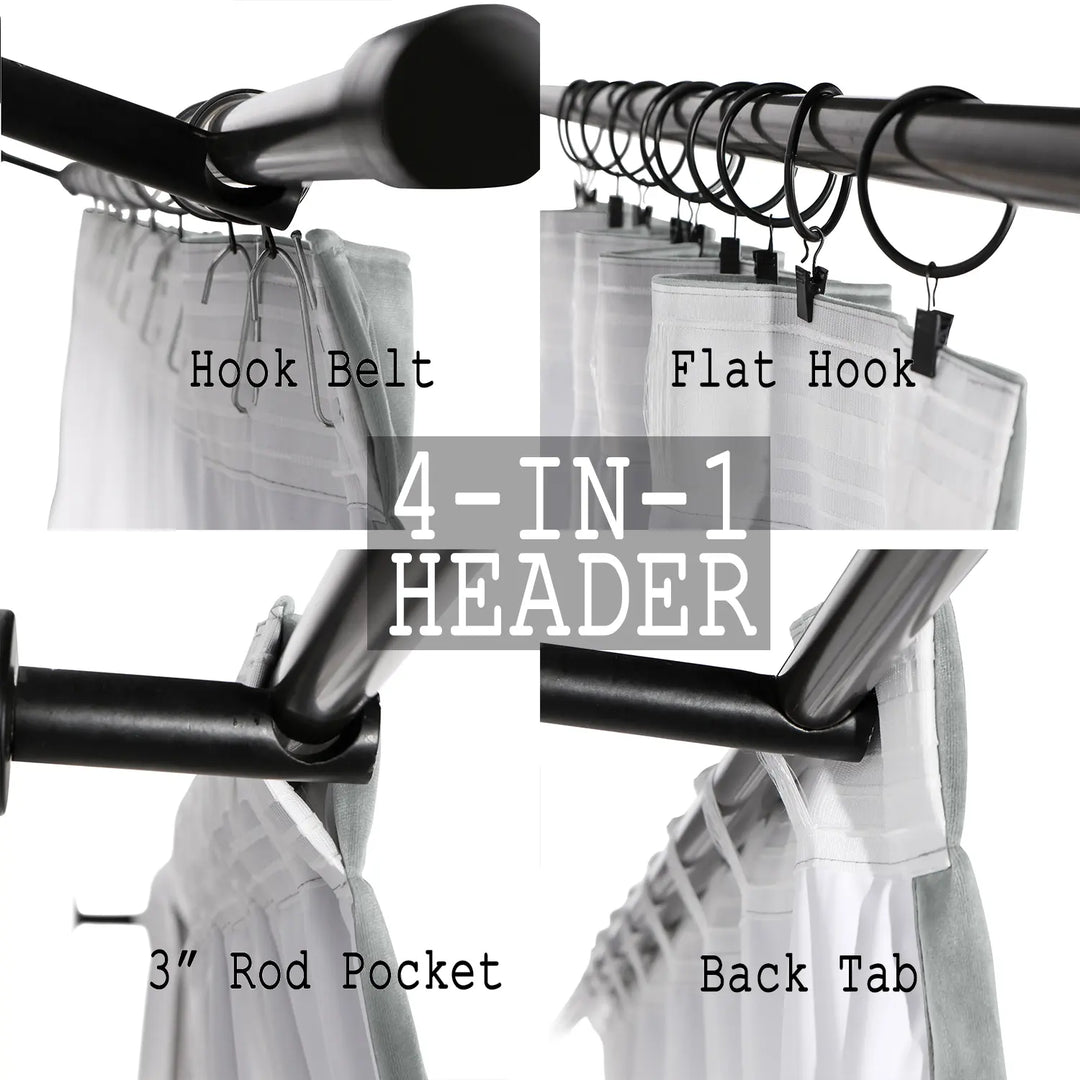 Leon Velvet Curtain 4-In-1