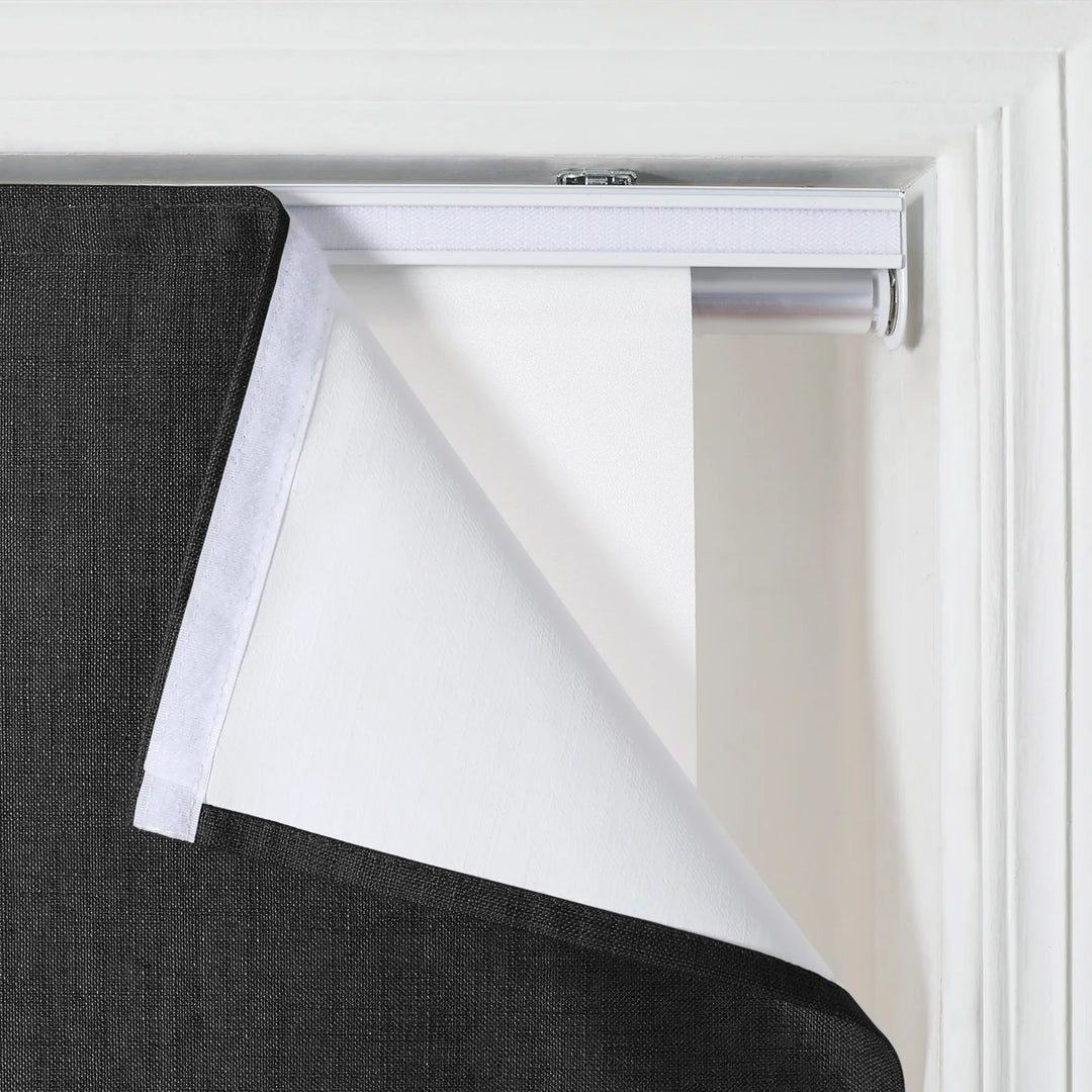 Nash Polyester Linen Blackout Roman Shade Cordless