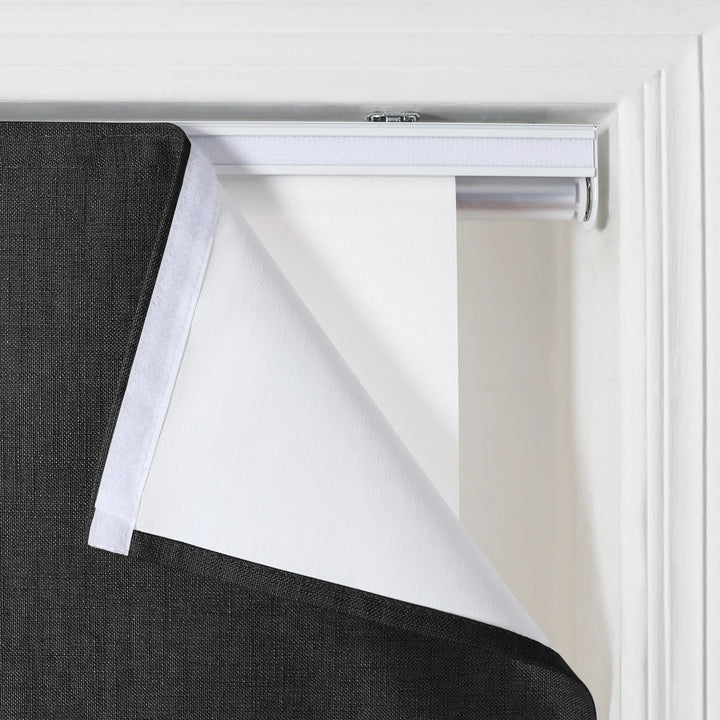 Nash Polyester Linen Blackout Roman Shade Cordless