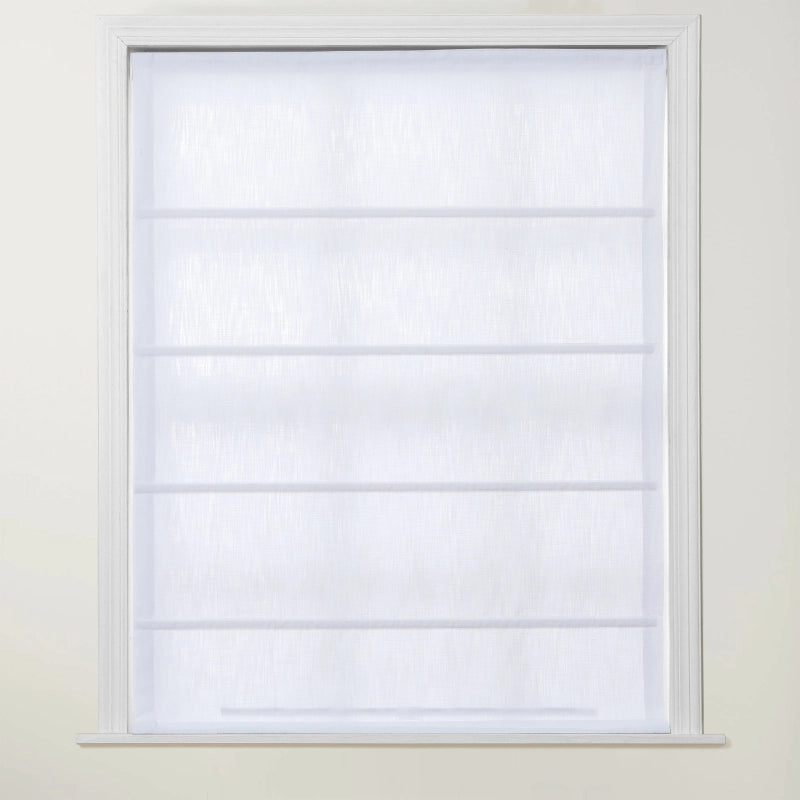 Chadmade Cary Linen Cordless Plain Roman Roman Shade