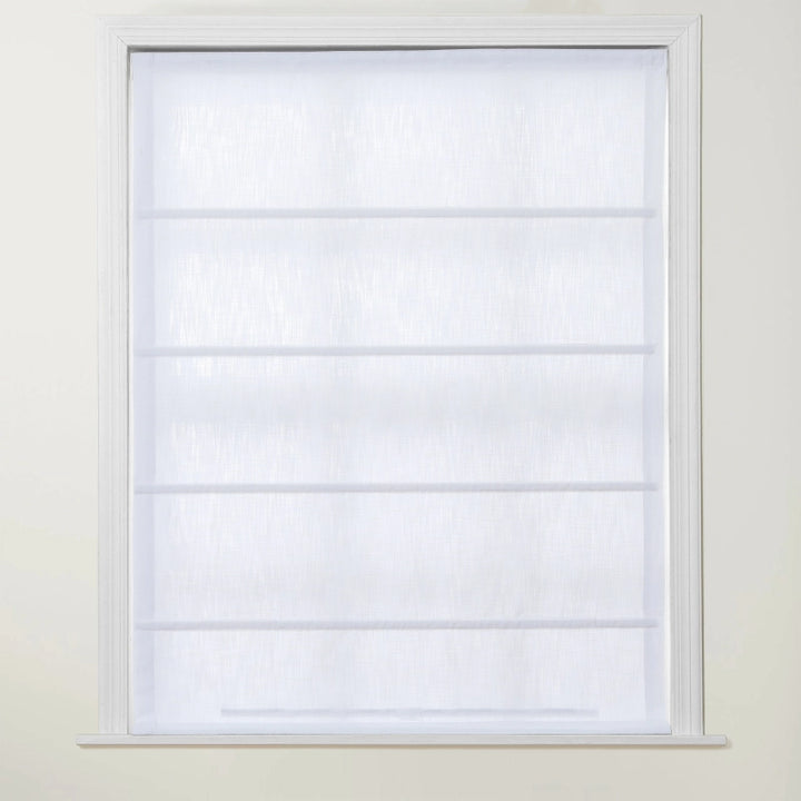 Chadmade Cary Linen Cordless Plain Roman Roman Shade