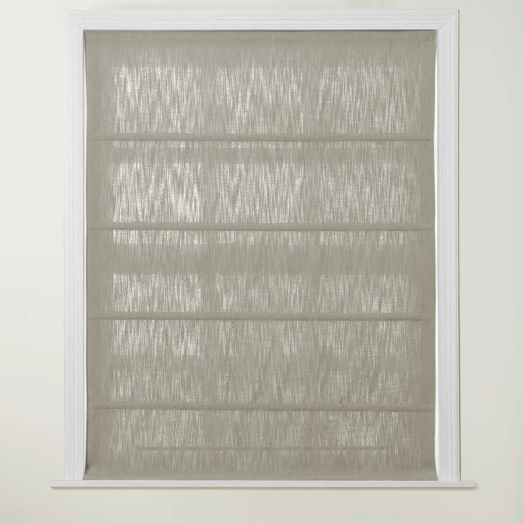 Chadmade Cary Linen Cordless Plain Roman Roman Shade