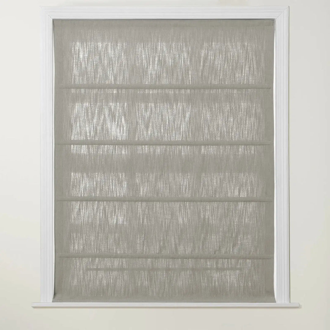 Chadmade Cary Linen Cordless Plain Roman Roman Shade