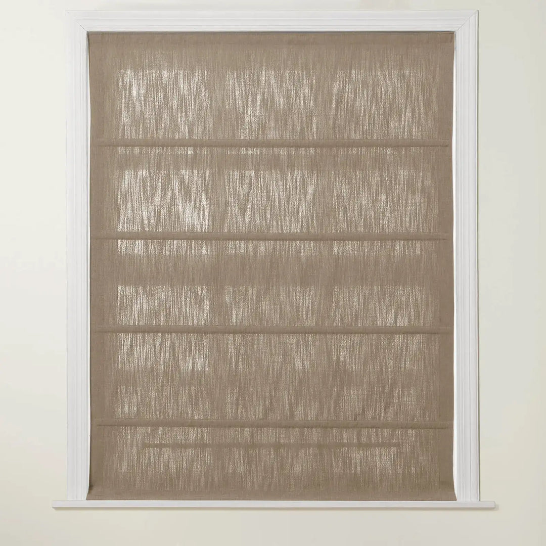 Chadmade Cary Linen Cordless Plain Roman Roman Shade