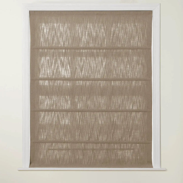 Chadmade Cary Linen Cordless Plain Roman Roman Shade