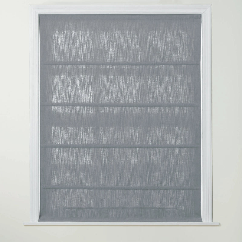 Chadmade Cary Linen Cordless Plain Roman Roman Shade