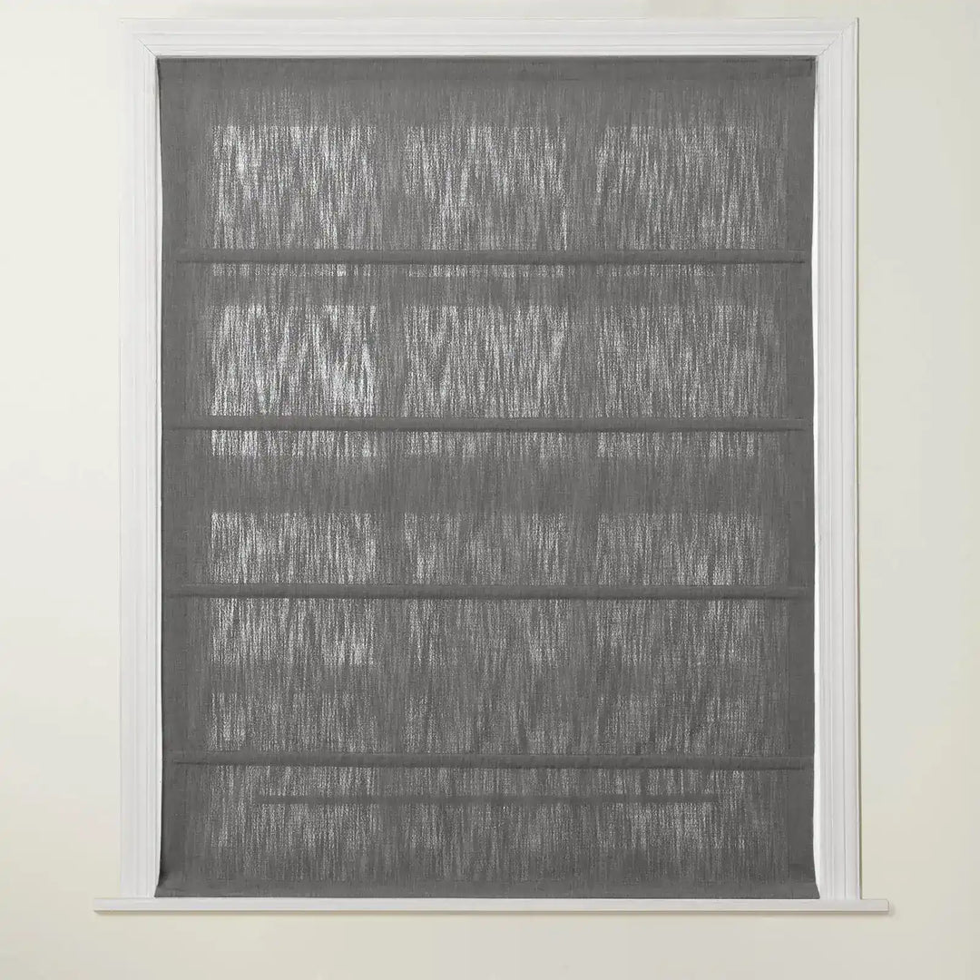 Chadmade Cary Linen Cordless Plain Roman Roman Shade