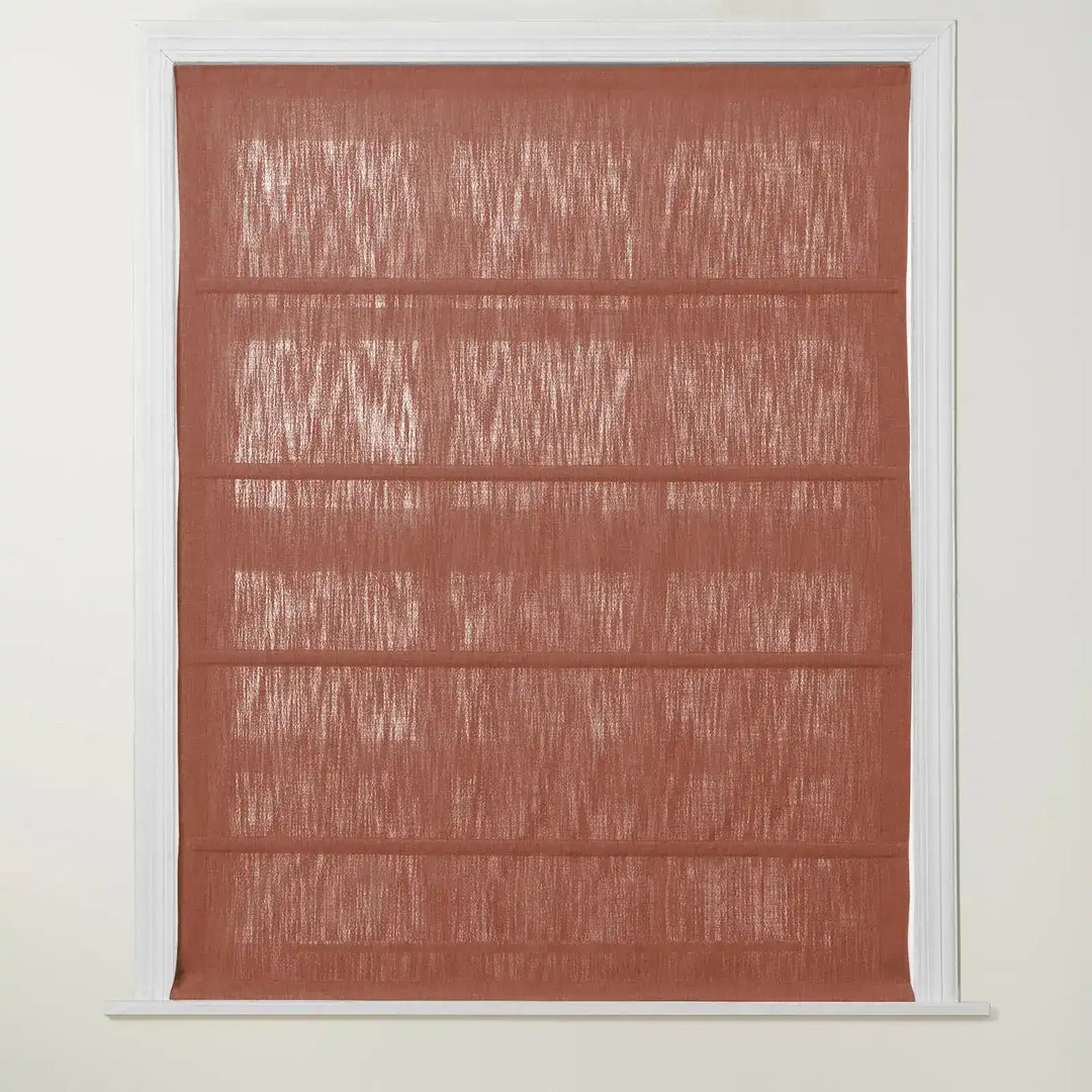 Chadmade Cary Linen Cordless Plain Roman Roman Shade