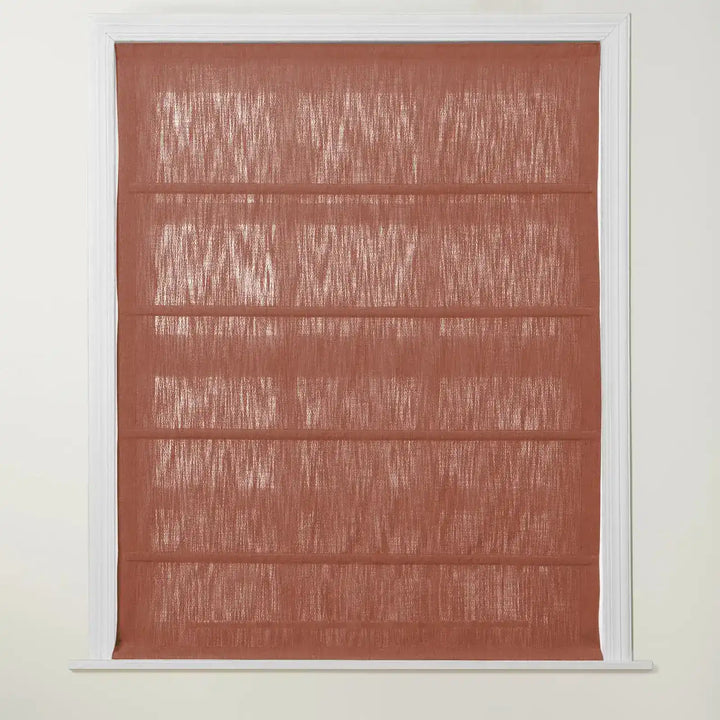 Chadmade Cary Linen Cordless Plain Roman Roman Shade