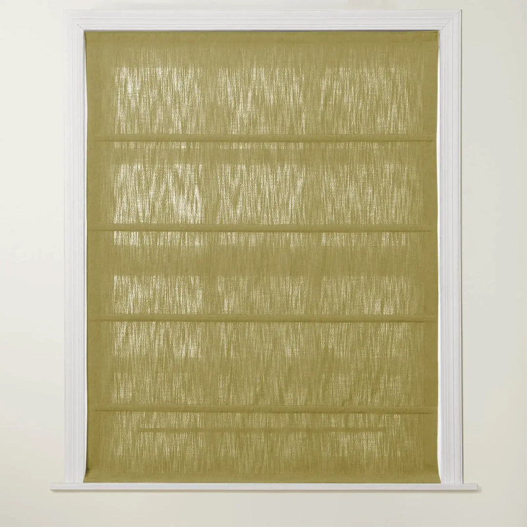 Chadmade Cary Linen Cordless Plain Roman Roman Shade