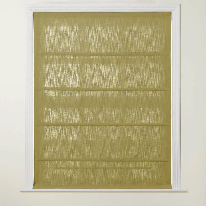 Chadmade Cary Linen Cordless Plain Roman Roman Shade