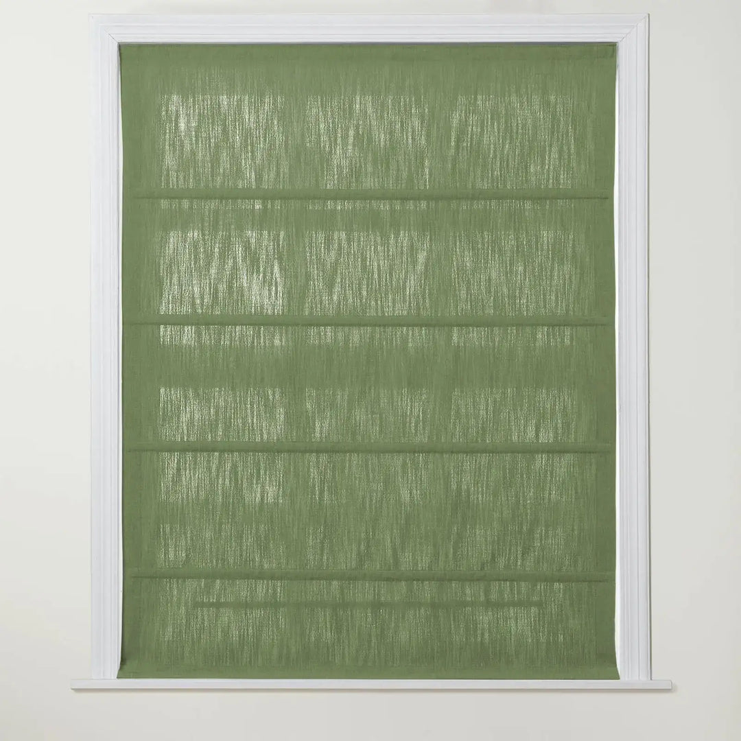 Chadmade Cary Linen Cordless Plain Roman Roman Shade