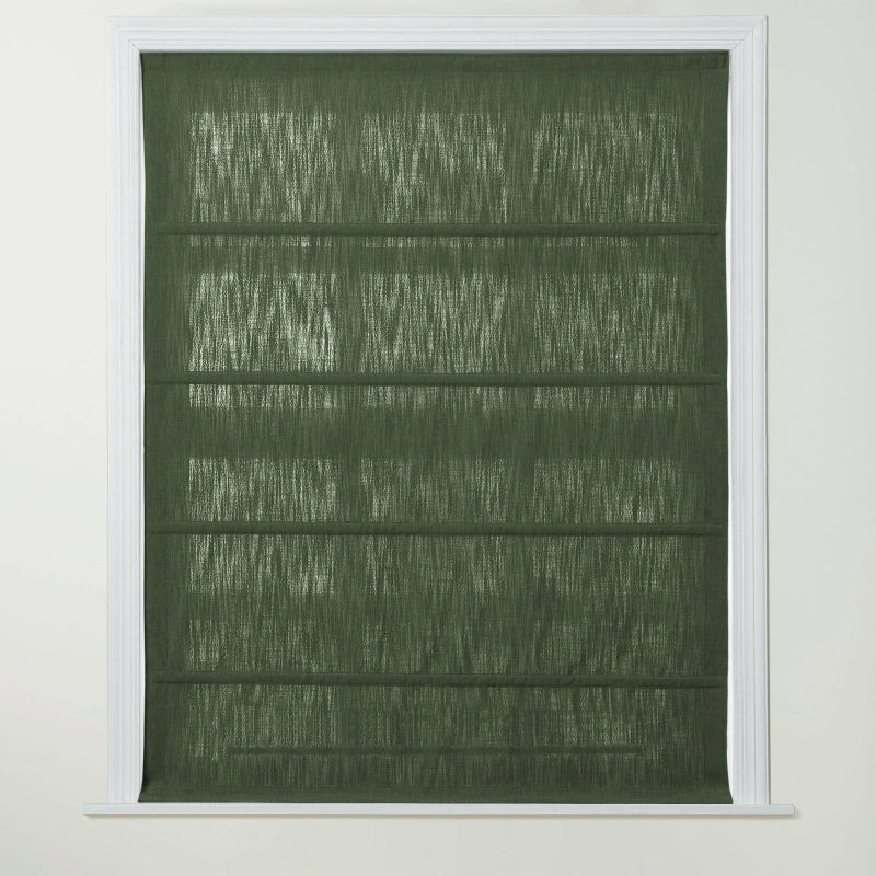 Chadmade Cary Linen Cordless Plain Roman Roman Shade