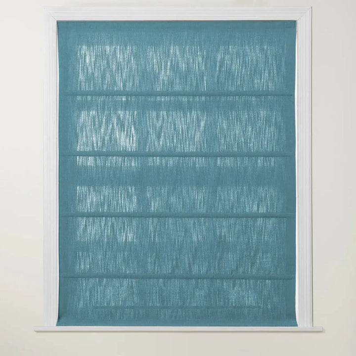 Chadmade Cary Linen Cordless Plain Roman Roman Shade