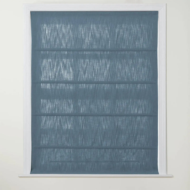 Chadmade Cary Linen Cordless Plain Roman Roman Shade