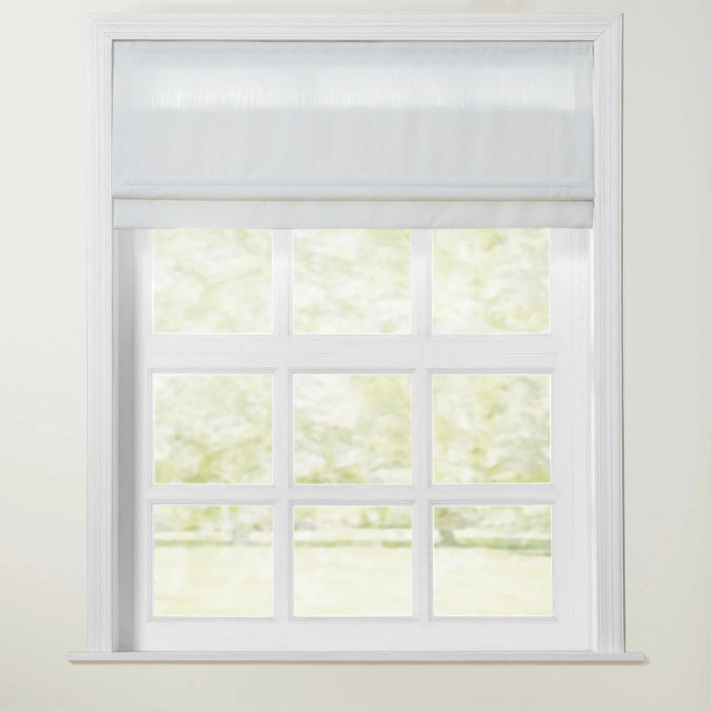 Chadmade Cary Linen Cordless Plain Roman Roman Shade