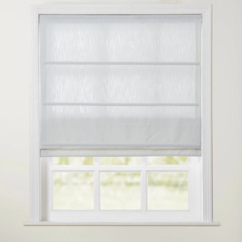 Chadmade Cary Linen Cordless Plain Roman Roman Shade