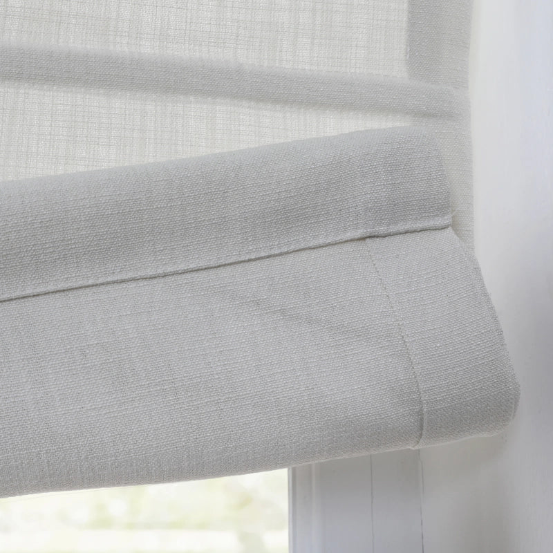Chadmade Cary Linen Cordless Plain Roman Roman Shade