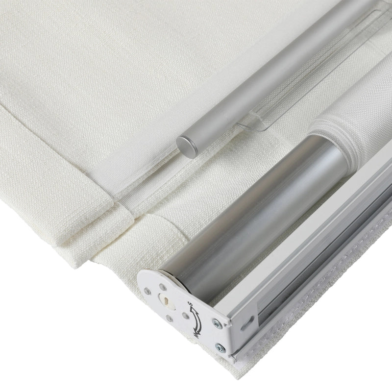 Chadmade Cary Linen Cordless Plain Roman Roman Shade