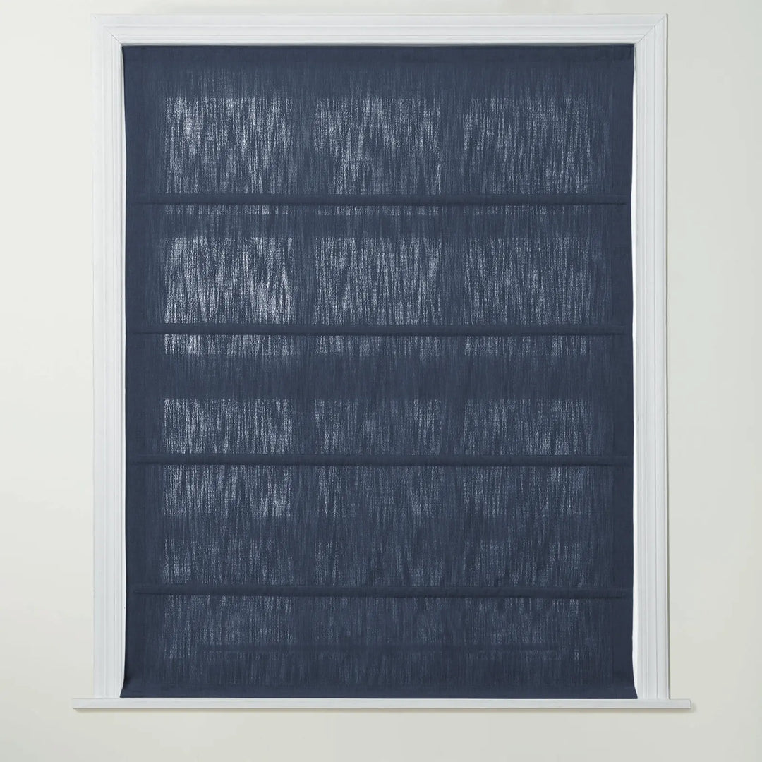 Chadmade Cary Linen Cordless Plain Roman Roman Shade