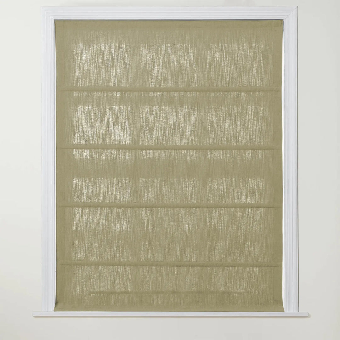 Chadmade Cary Linen Cordless Plain Roman Roman Shade