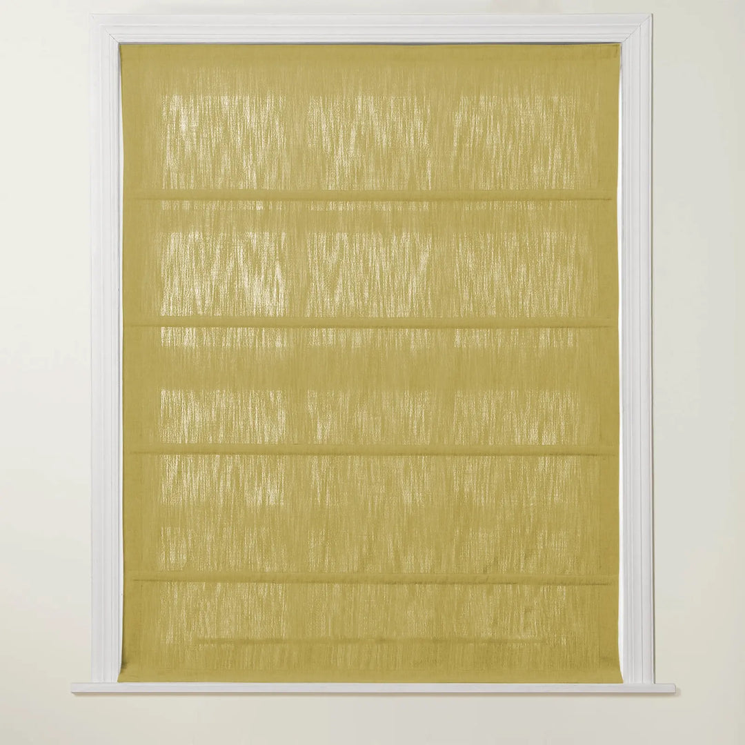 Chadmade Cary Linen Cordless Plain Roman Roman Shade