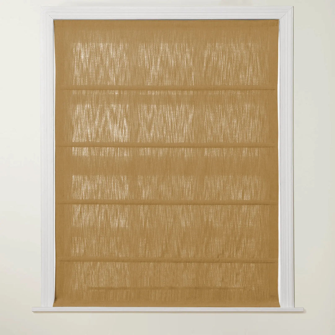 Chadmade Cary Linen Cordless Plain Roman Roman Shade