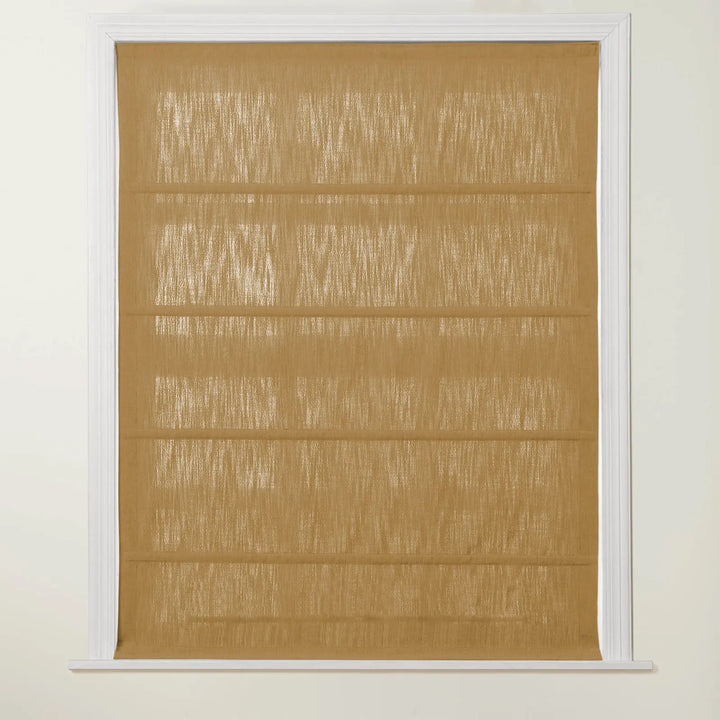 Chadmade Cary Linen Cordless Plain Roman Roman Shade