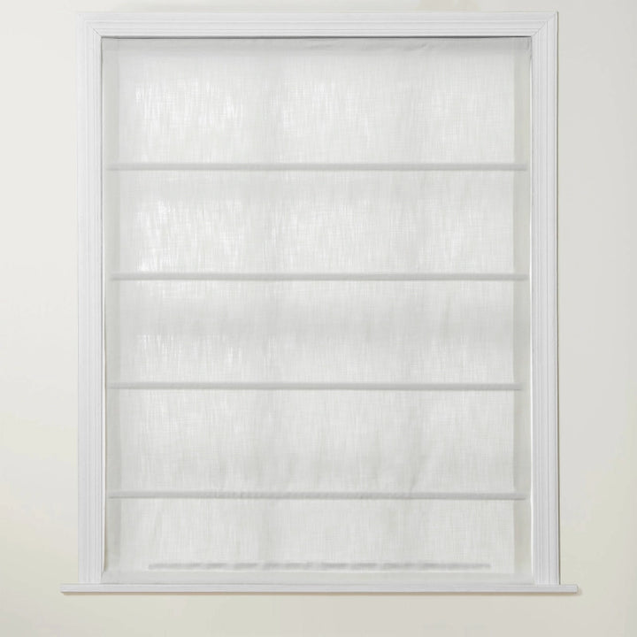 Chadmade Cary Linen Cordless Plain Roman Roman Shade