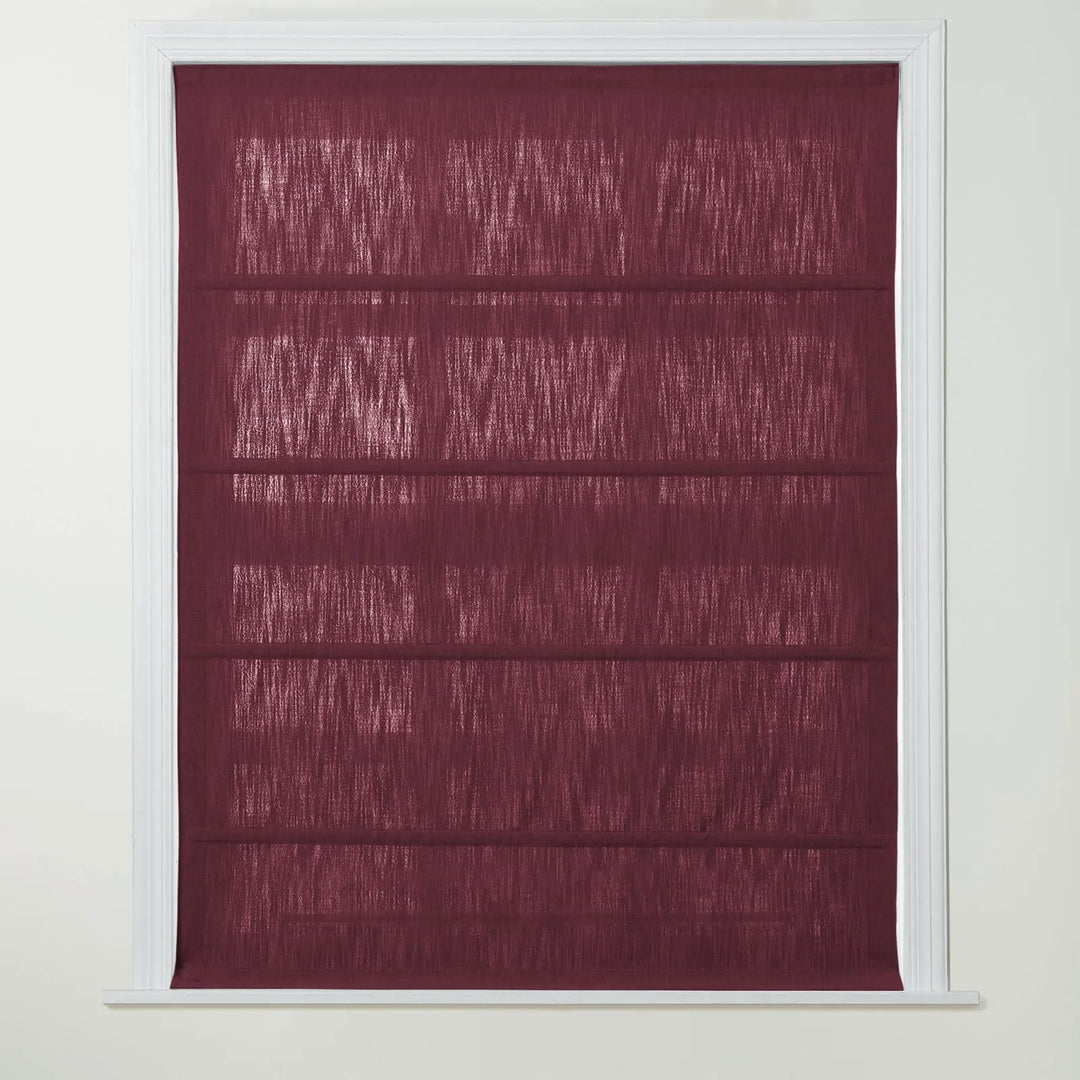 Chadmade Cary Linen Cordless Plain Roman Roman Shade