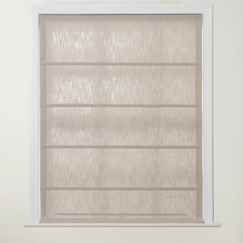 Chadmade Cary Linen Cordless Plain Roman Roman Shade