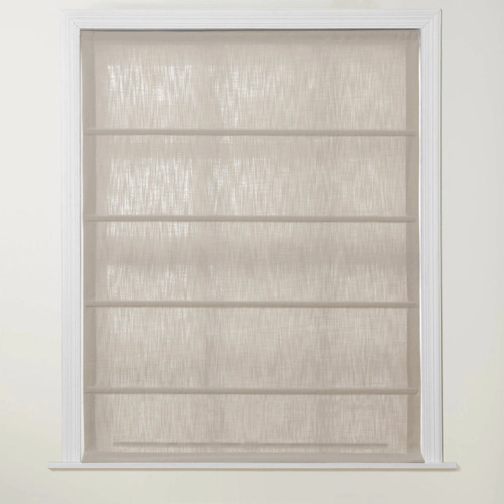 Chadmade Cary Linen Cordless Plain Roman Roman Shade