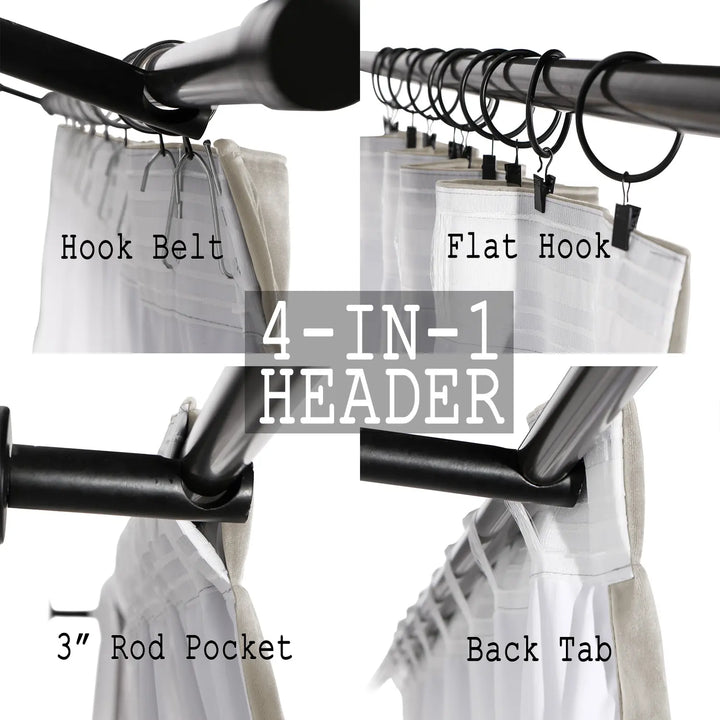 Leon Velvet Curtain 4-In-1