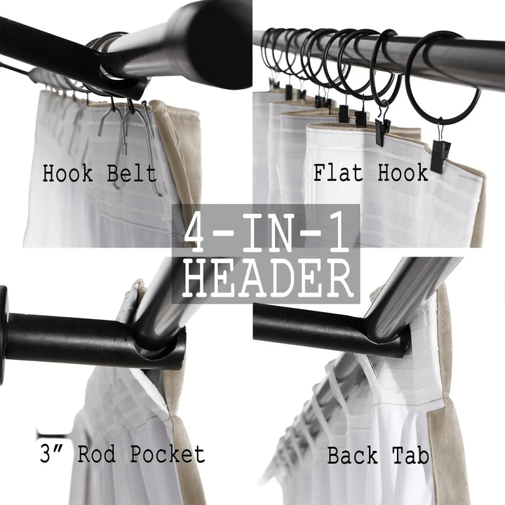 Leon Velvet Curtain 4-In-1