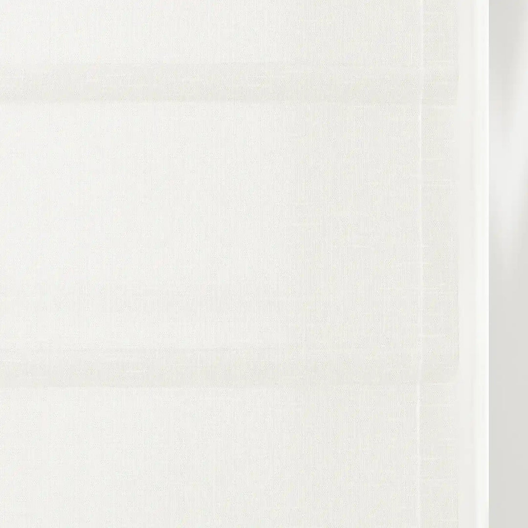 Percy Fan Shaped Roman Shades Cord Lift White Detail - ChadMade