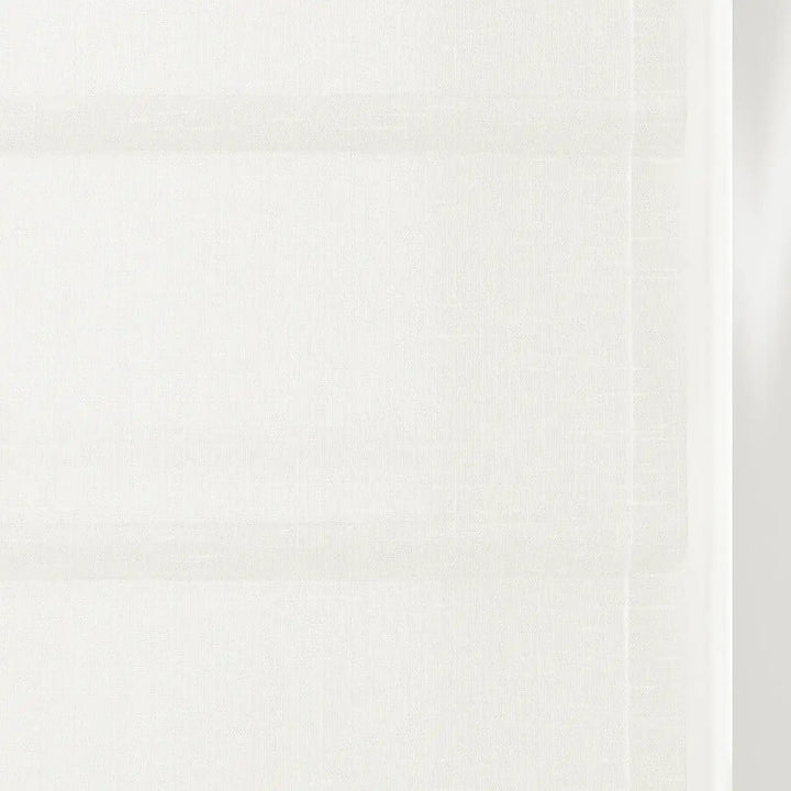 Percy Fan Shaped Roman Shades Cord Lift White Detail - ChadMade