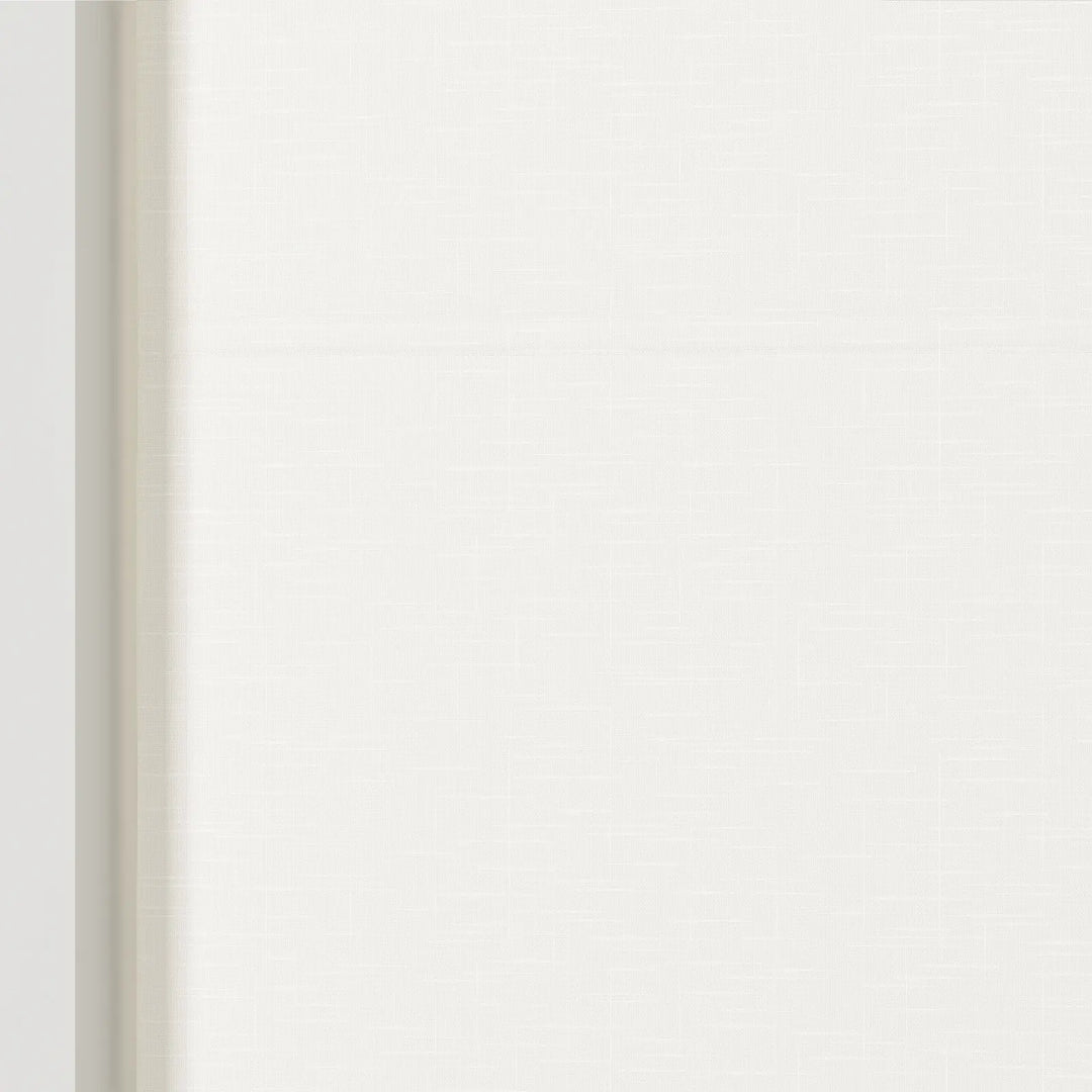 Percy Linen Valanced Day Night Roman Shade Cord Lift White Detail - ChadMade