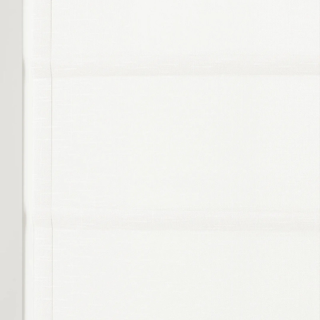 Percy Fan Shaped Roman Shades Cord Lift White Detail - ChadMade