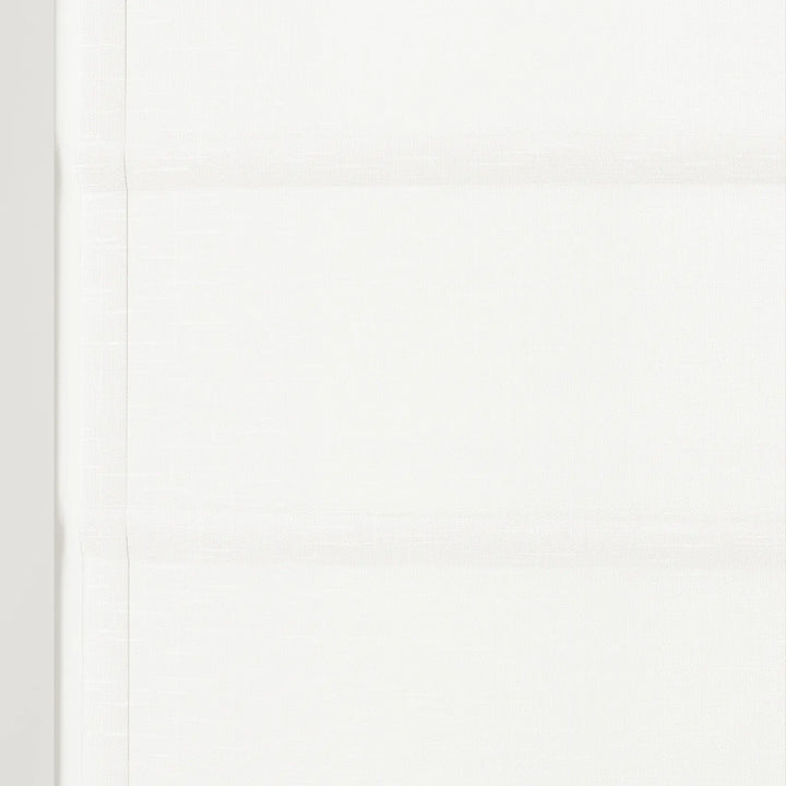 Percy Fan Shaped Roman Shades Cord Lift White Detail - ChadMade