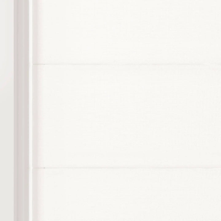 Percy Belgian Linen Flat Cordless Roman Shades White - ChadMade