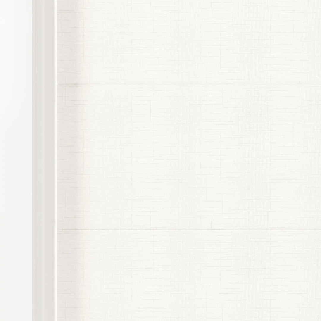 Percy Linen Cordless Top Down Bottom Up Roman Shade - White - ChadMade