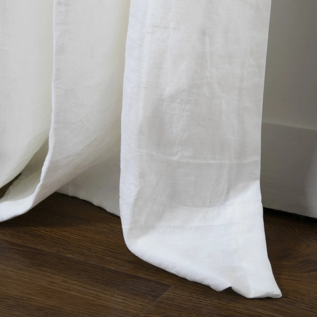 Tonia 100% Linen Curtains Pinch Pleat